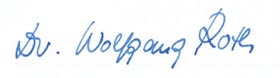 Unterschrift Psychologe und Psychotherapeut Dr. med. Wolfgang Roth in München